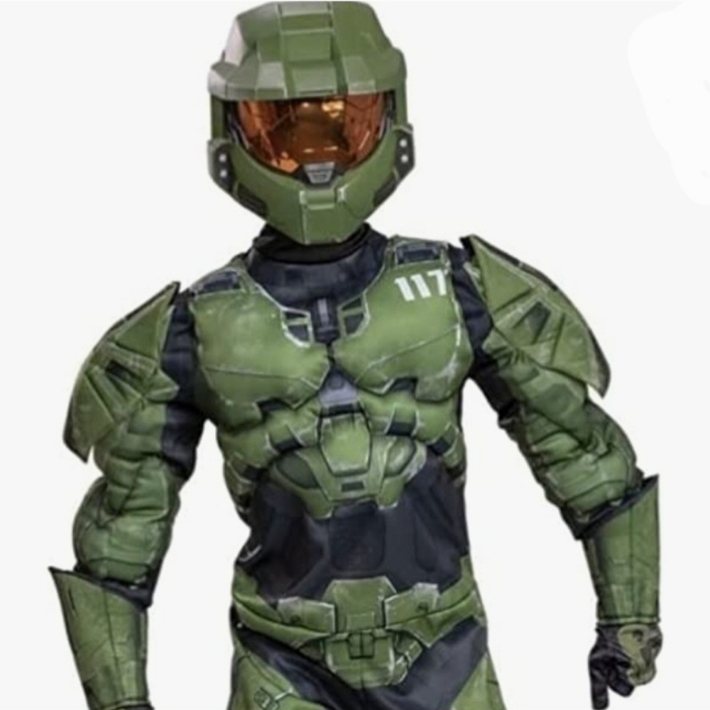 Halo Infinite‎ Master Chief Kids Costume Green/Black Size S/P (4-6)